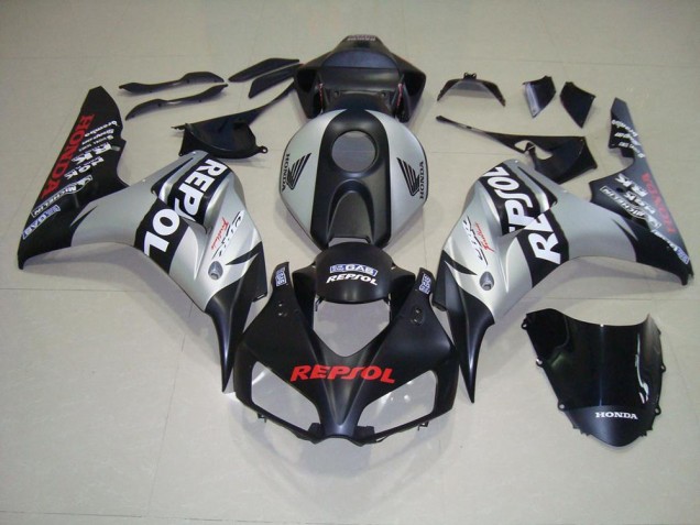 Matt Schwarz Silber Repsol CBR 1000 RR 2006-2007 Verkleidung Matt Schwarz Silber Repsol CBR 1000 RR 2006-2007 Verkleidung