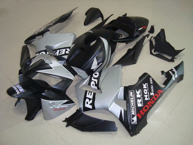 Matt Schwarz Silber Repsol CBR 600 RR 2005-2006 Verkleidungen Matt Schwarz Silber Repsol CBR 600 RR 2005-2006 Verkleidungen