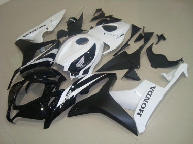 Matt Schwarz Weiß CBR 600 RR 2007-2008 Verkleidungen