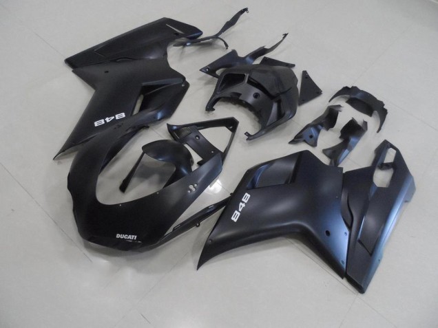Matt Schwarz mit Weißer 848 Ducati 848 1098 1198 2007-2014 Verkleidungen Matt Schwarz mit Weißer 848 Ducati 848 1098 1198 2007-2014 Verkleidungen