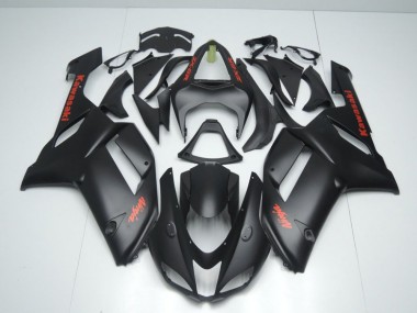 Matt Schwarz mit rotem Aufkleber ZX6R 2007-2008 Verkleidungen