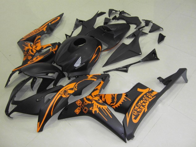 Matt Schwarzer Orange Aufkleber CBR 600 RR 2007-2008 Verkleidungen Matt Schwarzer Orange Aufkleber CBR 600 RR 2007-2008 Verkleidungen