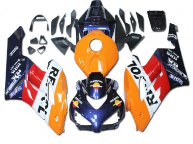Orange Rot Blau Repsol CBR 1000 RR 2004-2005 Verkleidungen