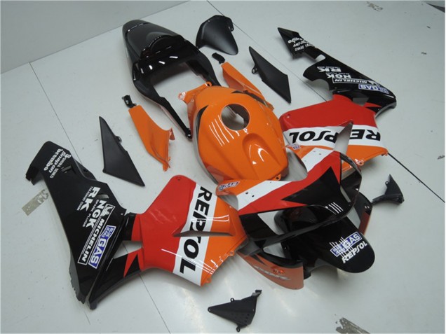 Orange Rot Schwarz Repsol CBR 600 RR 2003-2004 Verkleidungen Orange Rot Schwarz Repsol CBR 600 RR 2003-2004 Verkleidungen
