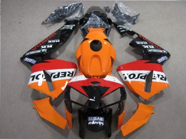 Orange Rot Schwarz Repsol CBR 600 RR 2005-2006 Verkleidungen