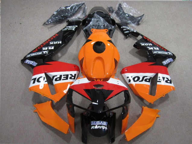 Orange Rot Schwarz Repsol CBR 600 RR 2005-2006 Verkleidungen Orange Rot Schwarz Repsol CBR 600 RR 2005-2006 Verkleidungen