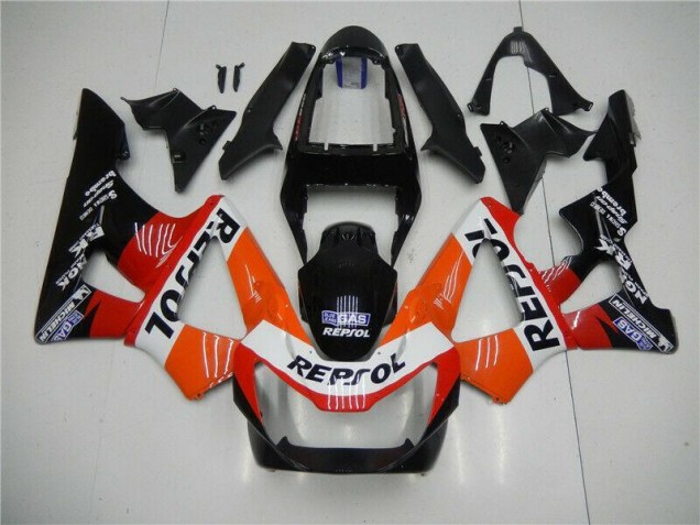 Orange Rot Schwarz Repsol CBR 900 RR 929RR 2000-2001 Verkleidungen Orange Rot Schwarz Repsol CBR 900 RR 929RR 2000-2001 Verkleidungen