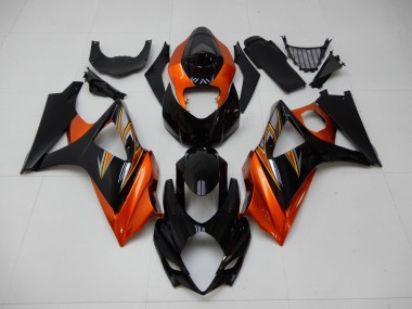 Orange Schwarz GSXR 1000 K7 2007-2008 Verkleidungen