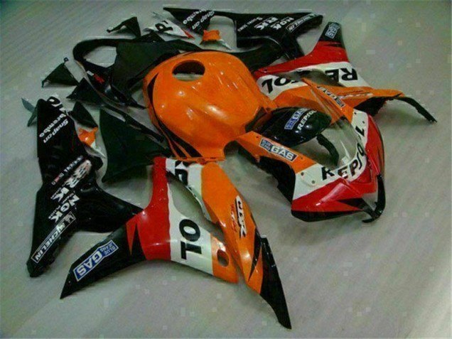Orange Schwarz Repsol CBR 600 RR 2007-2008 Verkleidung Orange Schwarz Repsol CBR 600 RR 2007-2008 Verkleidung