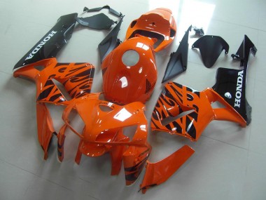 Orange Schwarze Flamme CBR 600 RR 2005-2006 Verkleidungen