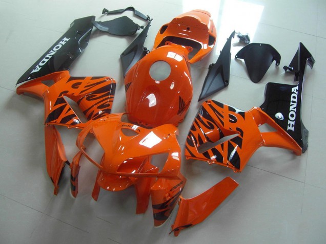Orange Schwarze Flamme CBR 600 RR 2005-2006 Verkleidungen Orange Schwarze Flamme CBR 600 RR 2005-2006 Verkleidungen