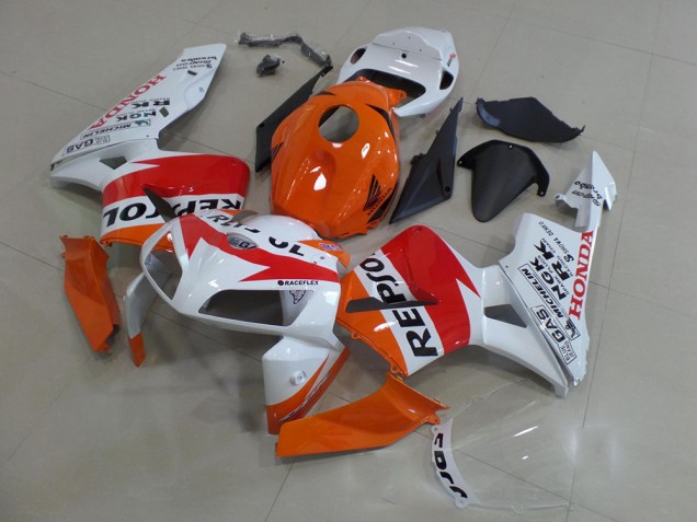 Orange Weiß Repsol CBR 600 RR 2005-2006 Verkleidungen Orange Weiß Repsol CBR 600 RR 2005-2006 Verkleidungen
