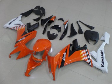 Orange und Weiß ZX10R 2008-2010 Verkleidungen