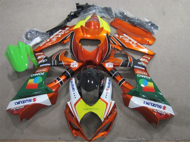 OrangeGelbes Monster GSXR 1000 K7 2007-2008 Verkleidungen OrangeGelbes Monster GSXR 1000 K7 2007-2008 Verkleidungen