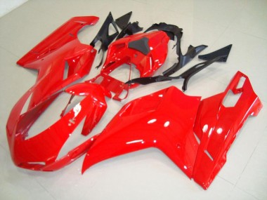 Rot Ducati 848 1098 1198 2007-2014 Verkleidungen