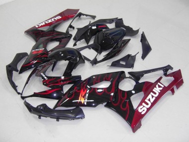 Rot Flamme GSXR 1000 K5 2005-2006 Verkleidungen