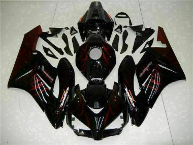 Rot Flamme Schwarz CBR 1000 RR 2004-2005 Verkleidungen