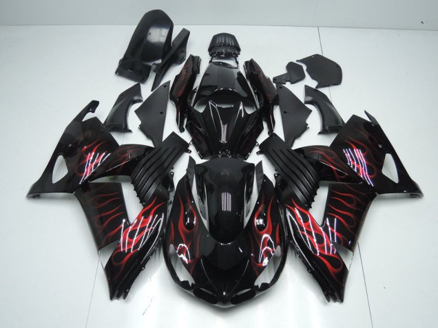 Rot Flamme ZX14R ZZR 1400 2006-2011 Verkleidungen Rot Flamme ZX14R ZZR 1400 2006-2011 Verkleidungen