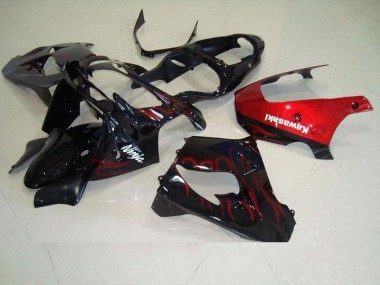Rot Flamme ZX9R 2000-2001 Verkleidungen