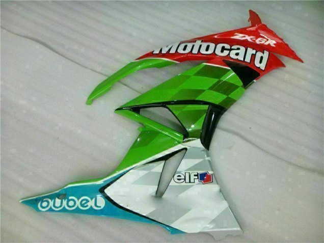 Rot Grün Motocard ZX6R 2009-2012 Verkleidungen Rot Grün Motocard ZX6R 2009-2012 Verkleidungen