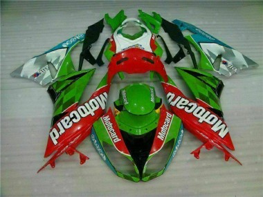 Rot Grün Motocard ZX6R 2009-2012 Verkleidungen