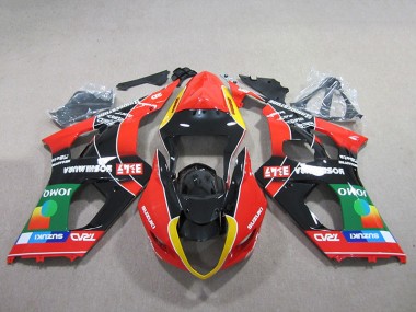 Rot Grün Schwarz GSXR 1000 K3 2003-2004 Verkleidungen