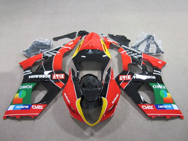 Rot Grün Schwarz GSXR 1000 K3 2003-2004 Verkleidungen Rot Grün Schwarz GSXR 1000 K3 2003-2004 Verkleidungen