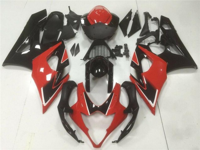 Rot Schwarz GSXR 1000 K5 2005-2006 Vollverkleidung Rot Schwarz GSXR 1000 K5 2005-2006 Vollverkleidung