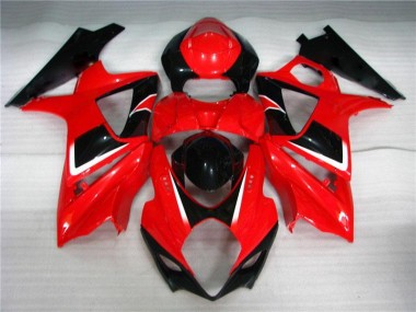 Rot Schwarz GSXR 1000 K7 2007-2008 Vollverkleidung