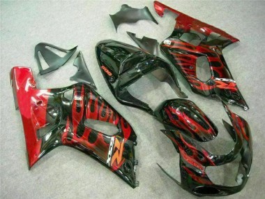 Rot Schwarz GSXR 600 / 750 K1 K2 K3 2001-2003 Verkleidungen