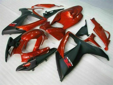 Rot Schwarz GSXR 600 / 750 K6 2006-2007 Verkleidung