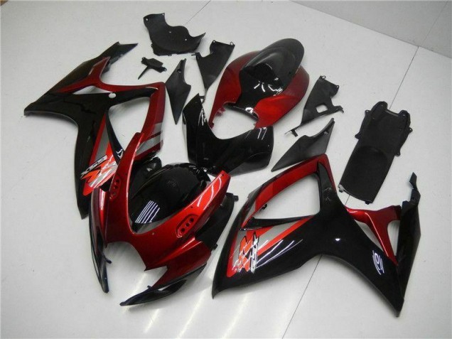 Rot Schwarz GSXR 600 / 750 K6 2006-2007 Verkleidungen & Plastik Rot Schwarz GSXR 600 / 750 K6 2006-2007 Verkleidungen & Plastik