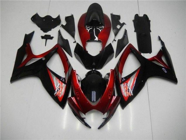 Rot Schwarz GSXR 600 / 750 K6 2006-2007 Verkleidungen & Plastik Rot Schwarz GSXR 600 / 750 K6 2006-2007 Verkleidungen & Plastik