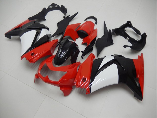 Rot Schwarz Weiß EX250 2008-2012 Verkleidungen Rot Schwarz Weiß EX250 2008-2012 Verkleidungen
