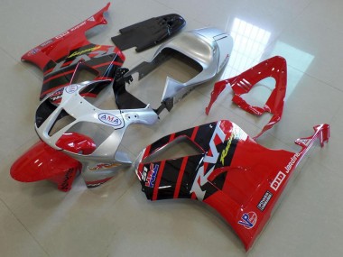 Rot Silber VTR 1000 2000-2006 Verkleidungen