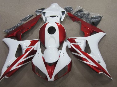 Rot Weiß CBR 1000 RR 2006-2007 Verkleidung