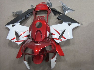 Rot Weiß CBR 600 RR 2005-2006 Vollverkleidung