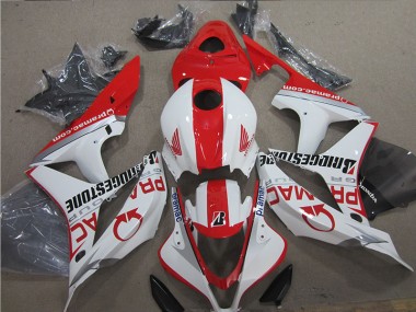 Rot Weiß CBR 600 RR 2007-2008 Verkleidungen
