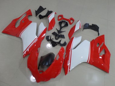 Rot Weiß Ducati 1199 2011-2014 Verkleidungen