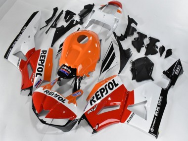 Rot Weiß Orange Repsol CBR 600 RR 2013-2021 Verkleidungen