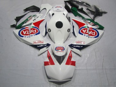 Rot Weiß PATA CBR 1000 RR 2012-2016 Verkleidungen