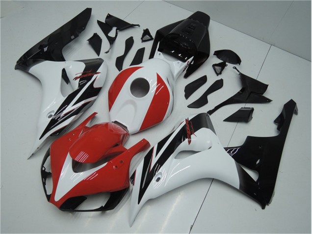 Rot Weiß Schwarz CBR 1000 RR 2006-2007 Verkleidung Rot Weiß Schwarz CBR 1000 RR 2006-2007 Verkleidung