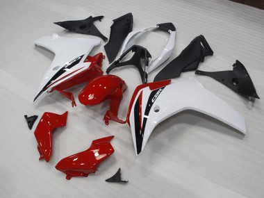 Rot Weiß Schwarz CBR 600 F 2011-2013 Verkleidungen