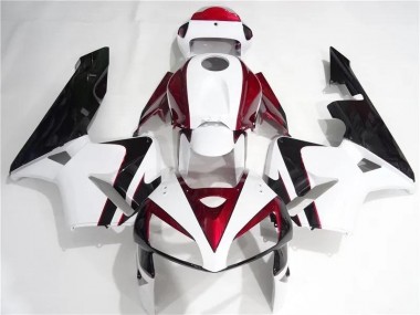 Rot Weiß Schwarz CBR 600 RR 2005-2006 Verkleidungen