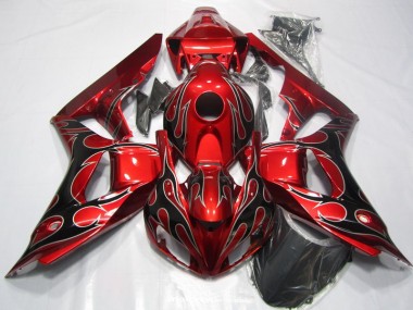 Rote Schwarz Flamme CBR 1000 RR 2006-2007 Verkleidung