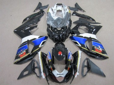 Schwarz Blau Dunkel Hund GSXR 1000 K9 2009-2016 Verkleidungen