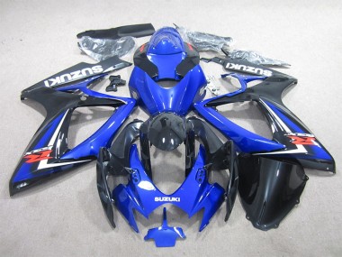Schwarz Blau GSXR 600 K6 2006-2007 Verkleidungen
