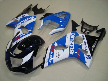 Schwarz Blau Weiß GSXR 1000 K1 2000-2002 Verkleidungen