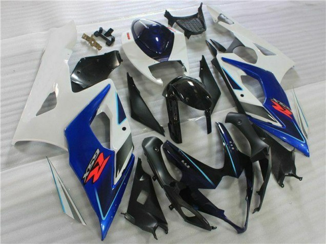 Schwarz Blau Weiß GSXR 1000 K5 2005-2006 Verkleidungen Schwarz Blau Weiß GSXR 1000 K5 2005-2006 Verkleidungen