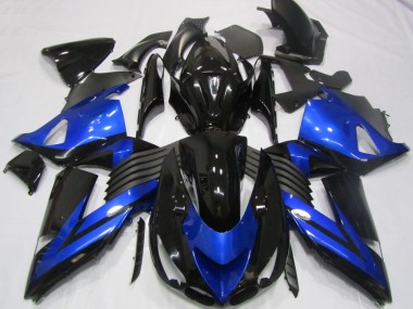 Schwarz Blau ZX14R ZZR 1400 2006-2011 Verkleidungen